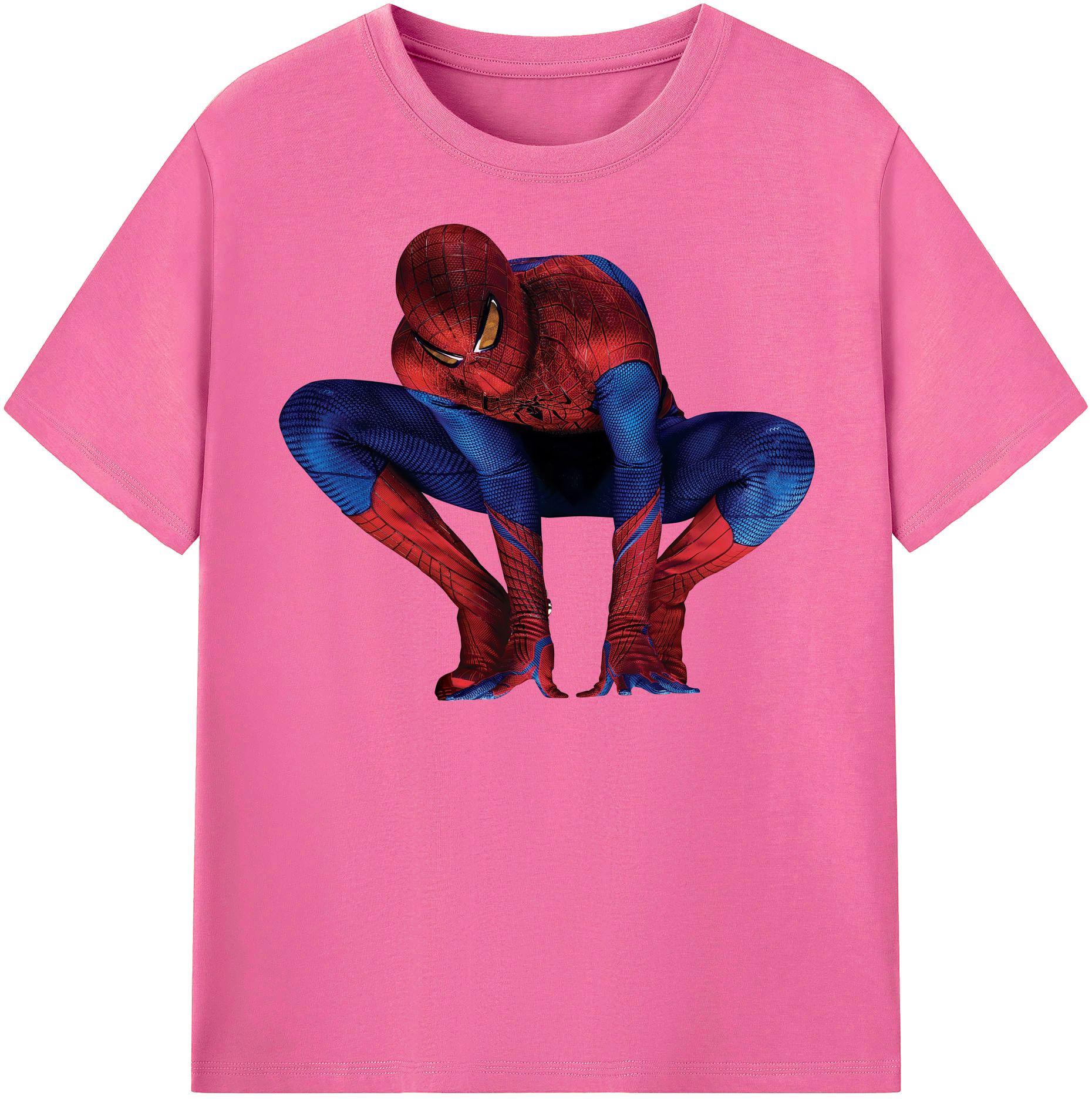 （画像用） Spider Man スパイダーマン レディースカジュアルプリントTシャツ（綿100％）
